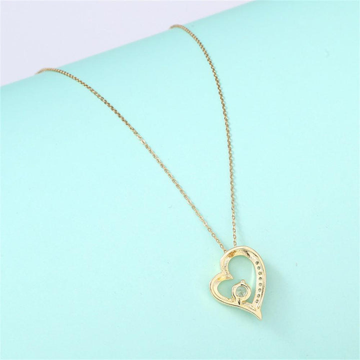 Simple Heart-shaped Zircon Necklace For Women - Super Amazing Store