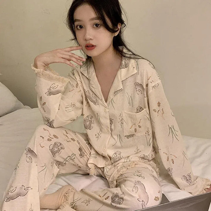 Simple Printed Women's Thin Home Clothing Set - Super Amazing Store