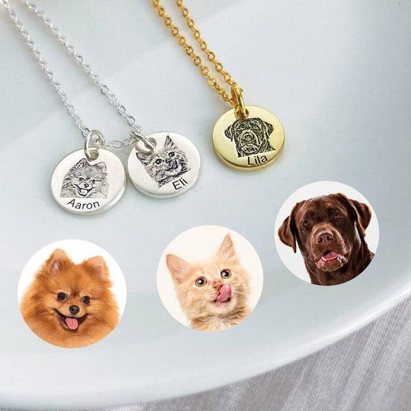 Single-side Customization Stainless Steel Pet Photo Graffiti Pendant Keychain Bracelet - Super Amazing Store