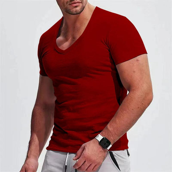 Slim Fit Thin Casual T-shirt Short Sleeve Top - Super Amazing Store