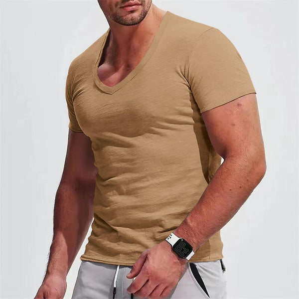 Slim Fit Thin Casual T-shirt Short Sleeve Top - Super Amazing Store