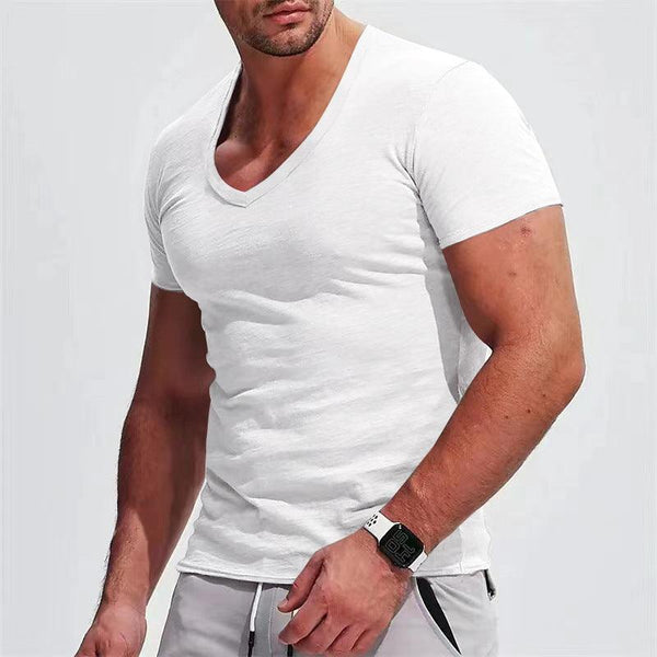 Slim Fit Thin Casual T-shirt Short Sleeve Top - Super Amazing Store