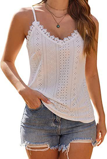 Solid Color Hollow Lace Strappy T-shirt - Super Amazing Store