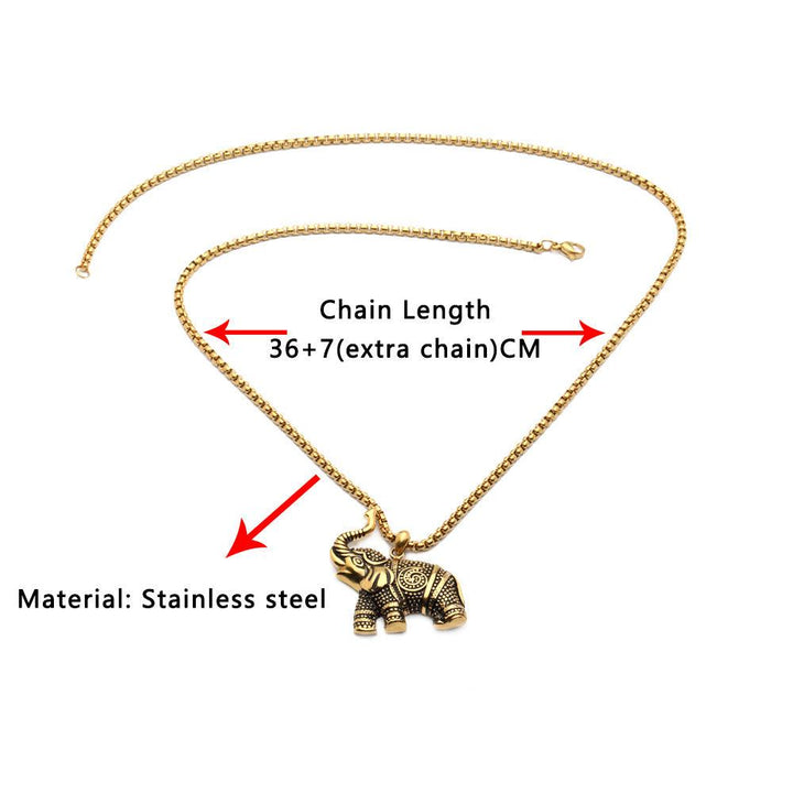 Stainless Steel Elephant Pendant Necklace Accessories - Super Amazing Store