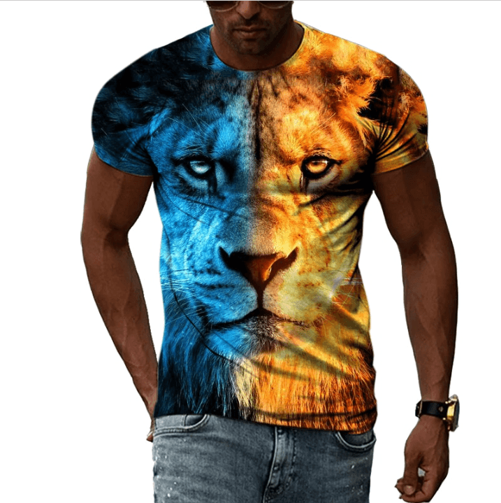 Summer Fashion The New Animal Lion Graphic Men T-shirts - Super Amazing Store