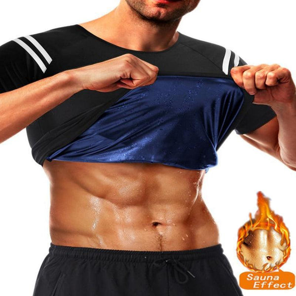 Sweating Suit For Men's Sports And Fitness Short Sleeved Body Shaping Suit - Super Amazing Store