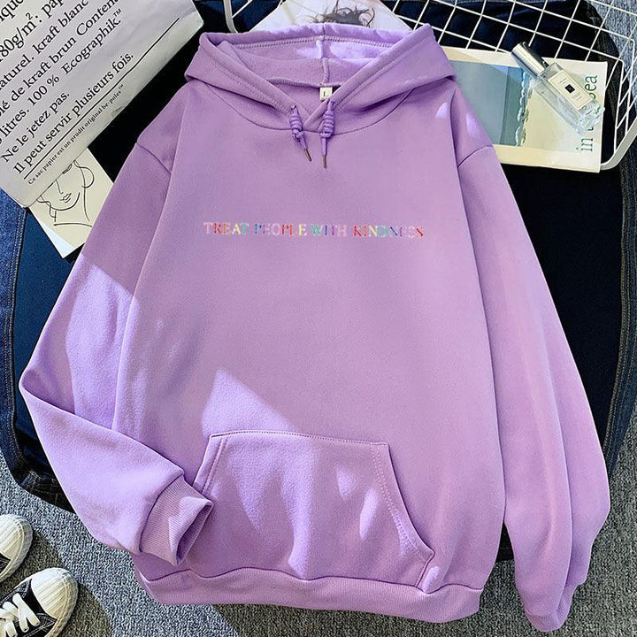 “Treat People with Kindness” Pullover loose hoodie - Super Amazing Store