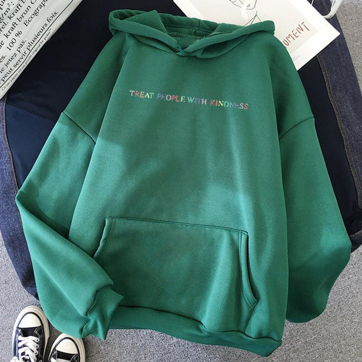 “Treat People with Kindness” Pullover loose hoodie - Super Amazing Store