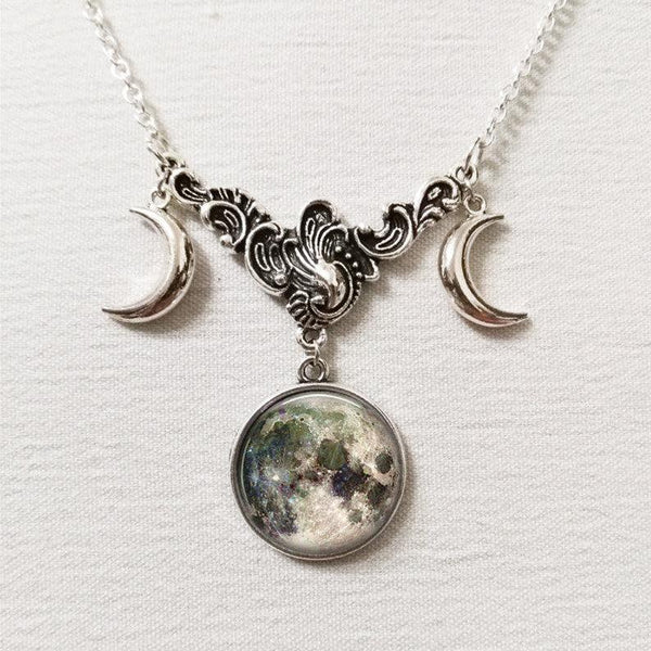 Triple Moon Silver Necklace - Super Amazing Store