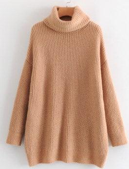 Turtleneck sweater women European style loose knit sweater - Super Amazing Store