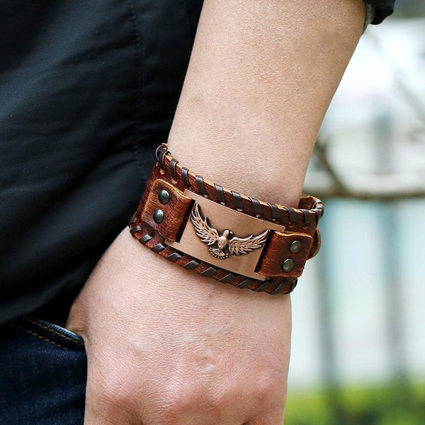Vintage Weave Nordic Viking Pirate Leather Bracelet - Super Amazing Store