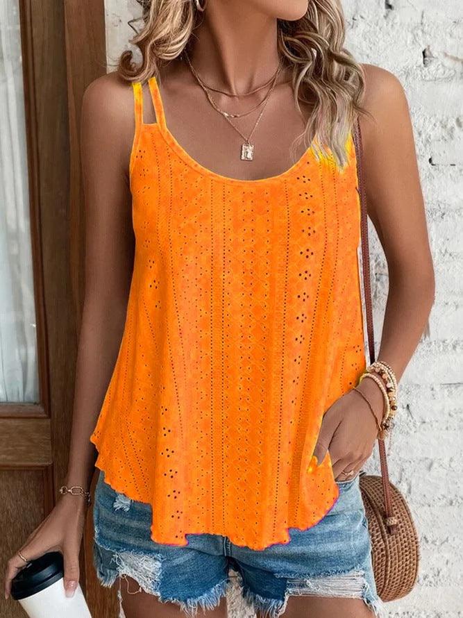 Women's Double-shoulder Camisole Round Neck Sleeveless Bottoming Shirt - Super Amazing Store