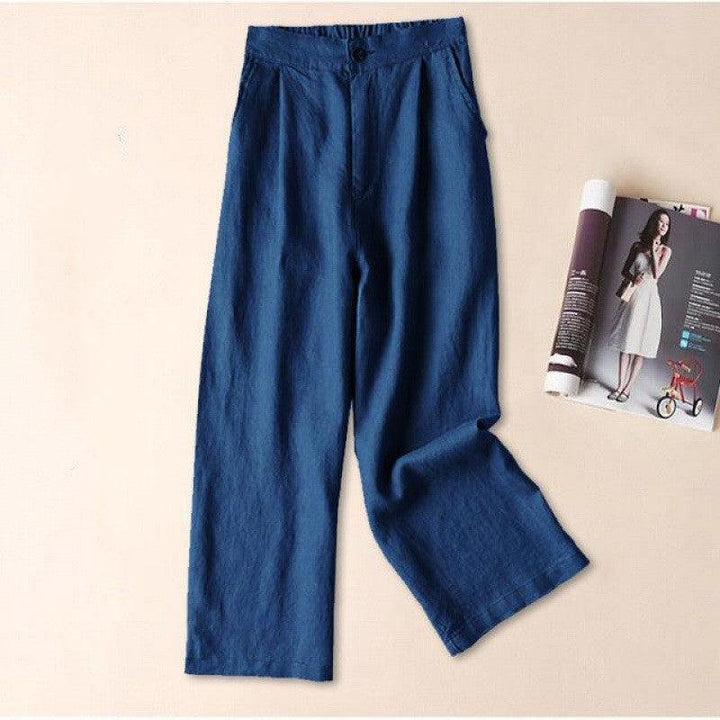 Women's Fashion Casual Cotton And Linen Wide-leg Pants - Super Amazing Store