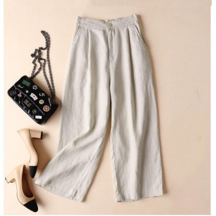 Women's Fashion Casual Cotton And Linen Wide-leg Pants - Super Amazing Store