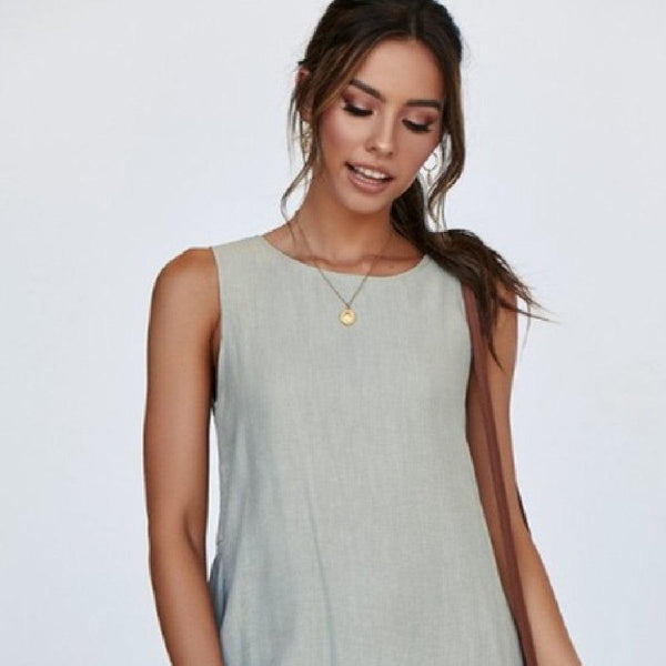 Women's Fashion Loose Sleeveless Dress - Super Amazing Store