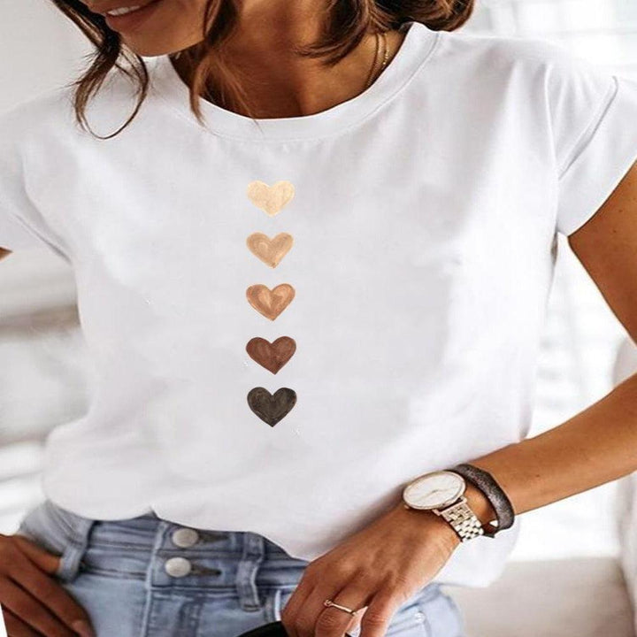 Women's Fashion Printed Short-sleeved T-shirt - Super Amazing Store