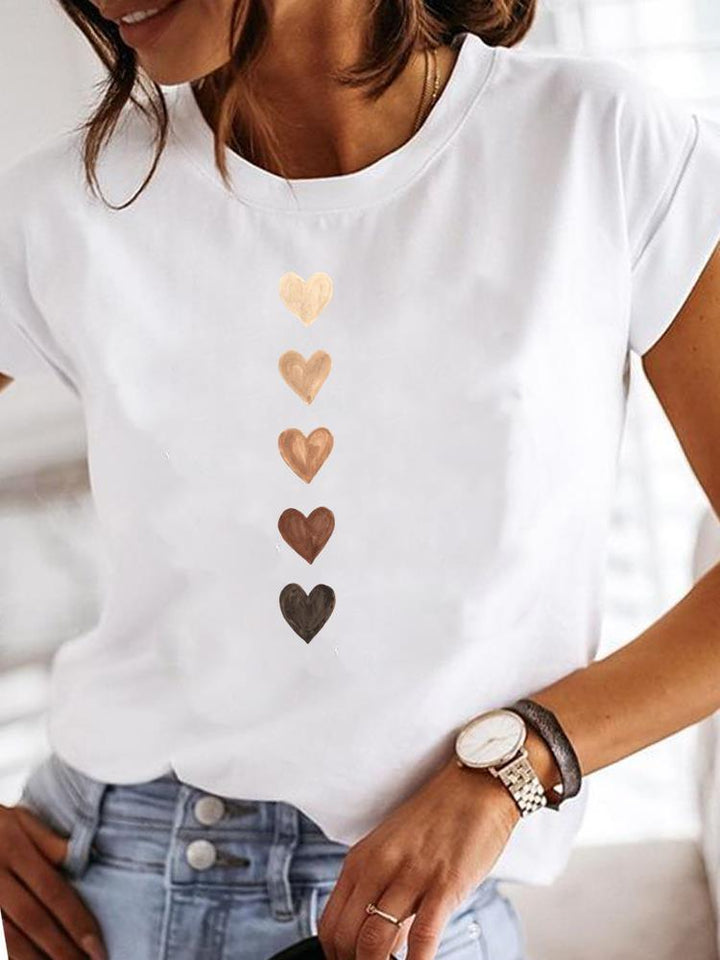 Women's Fashion Printed Short-sleeved T-shirt - Super Amazing Store
