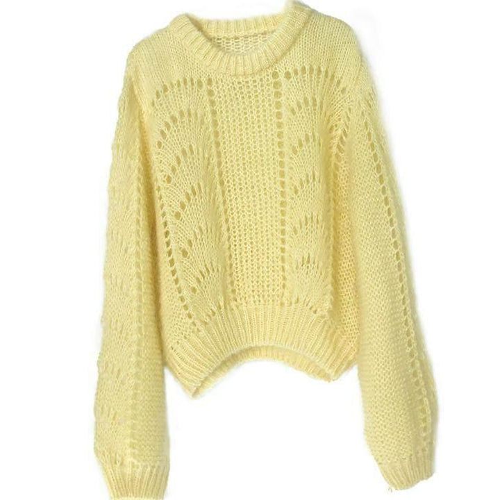 Women's Hollow-out Thick Needle Long-sleeved Sweater - Super Amazing Store