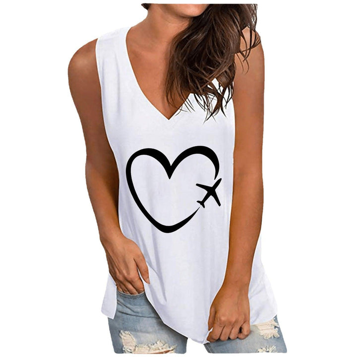 Women's New Sleeveless Camisole Heart Printing Vest - Super Amazing Store