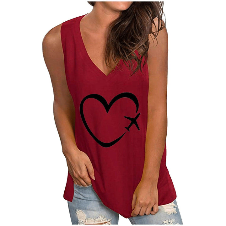 Women's New Sleeveless Camisole Heart Printing Vest - Super Amazing Store