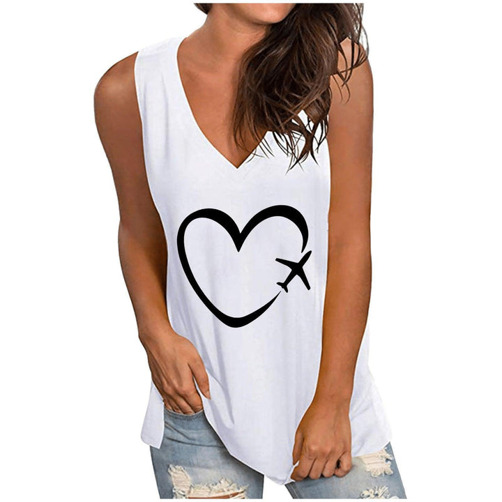 Women's New Sleeveless Camisole Heart Printing Vest - Super Amazing Store