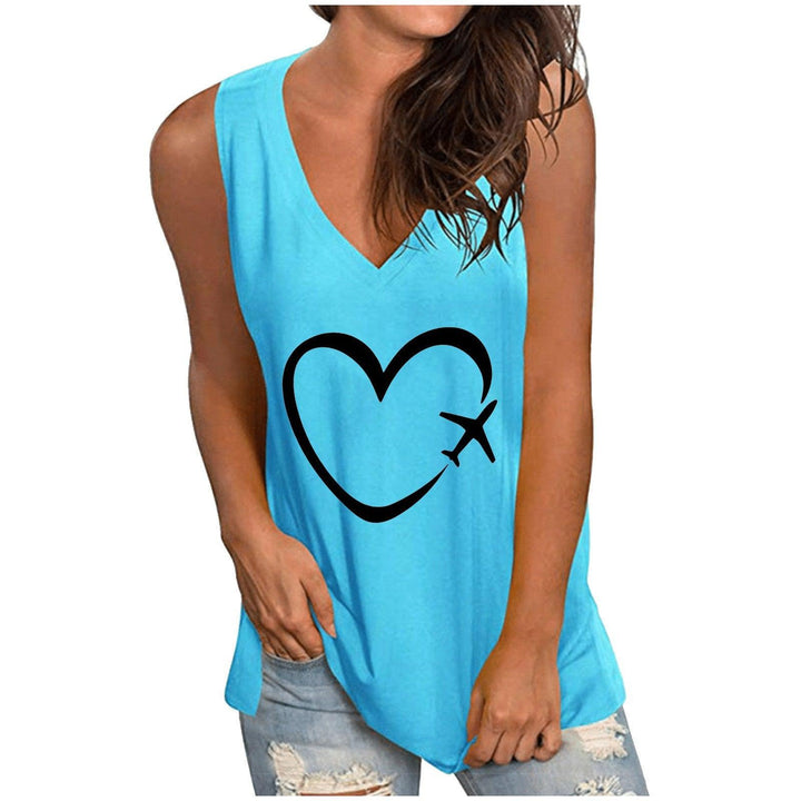 Women's New Sleeveless Camisole Heart Printing Vest - Super Amazing Store