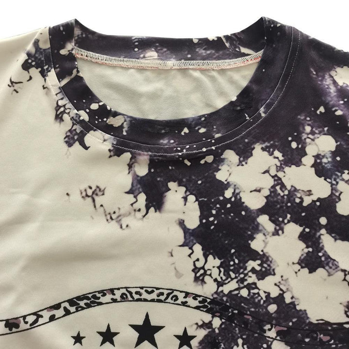Women's Printed Round Neck Short-sleeved T-shirt - Super Amazing Store