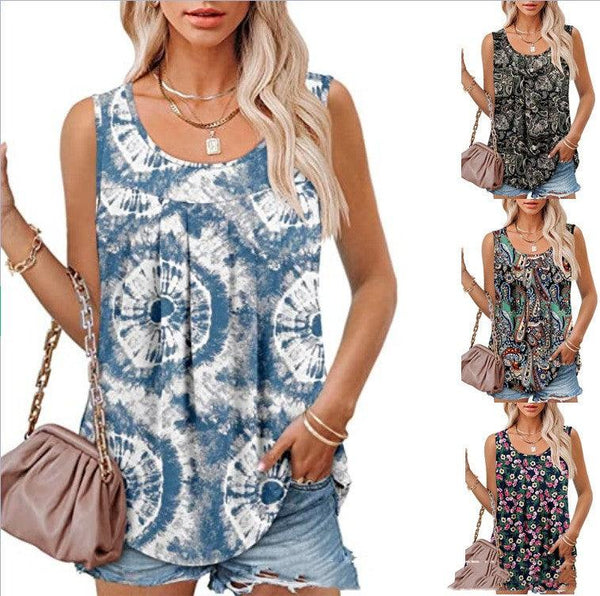 Women's Sleeveless Loose Printed Vest - Super Amazing Store