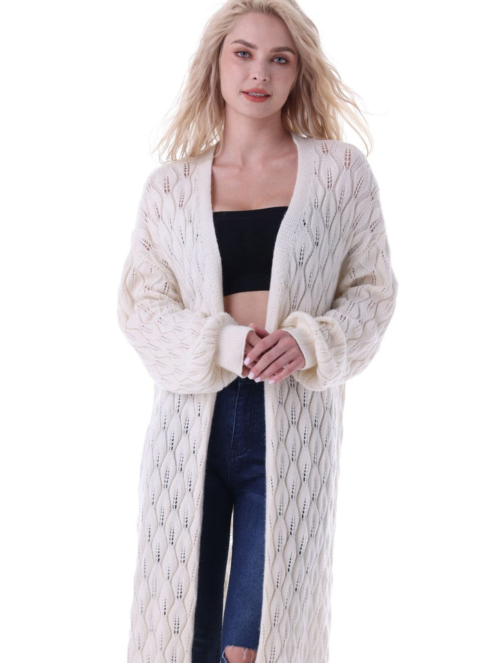 Open Front Longline Cardigan Trendsi