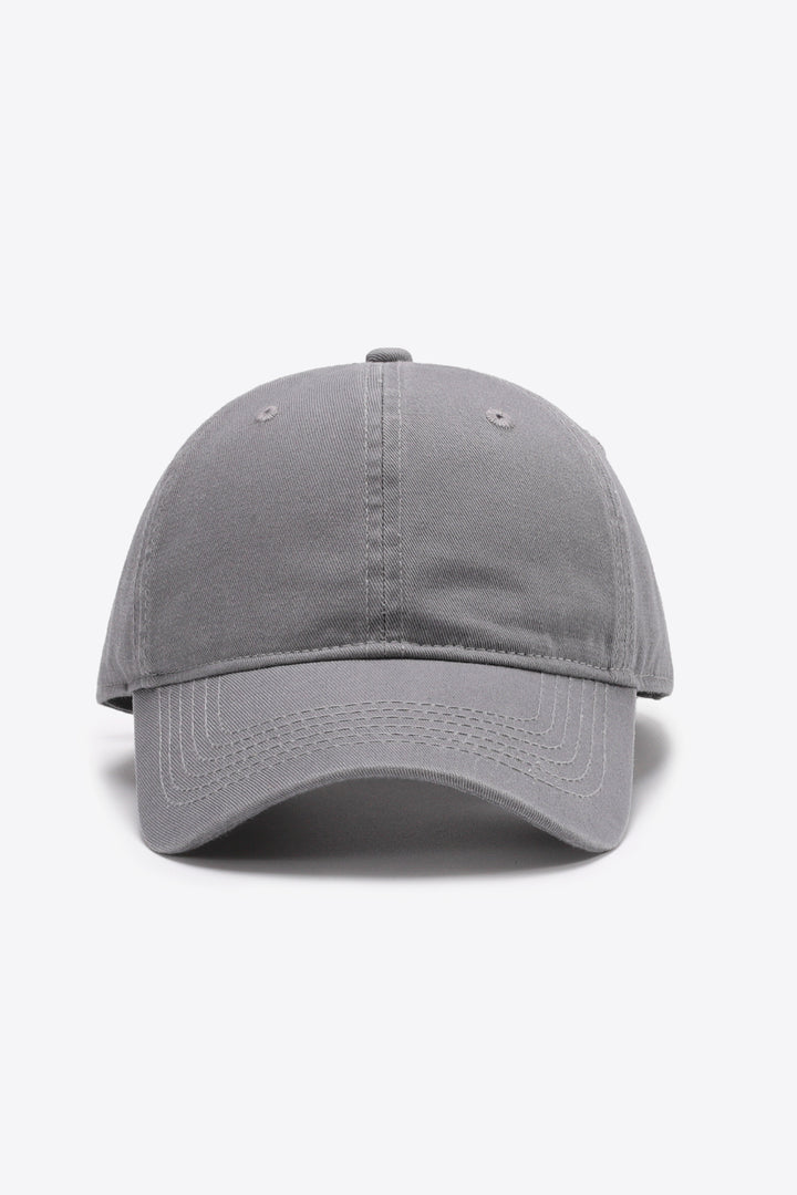 Plain Adjustable Cotton Baseball Cap Trendsi