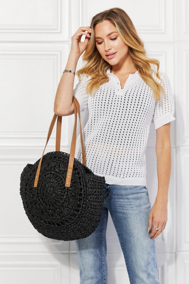 Justin Taylor C'est La Vie Crochet Handbag in Black - Super Amazing Store