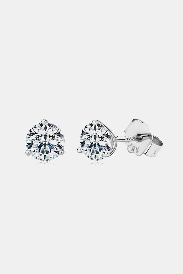 Moissanite 925 Sterling Silver Stud Earrings - Super Amazing Store