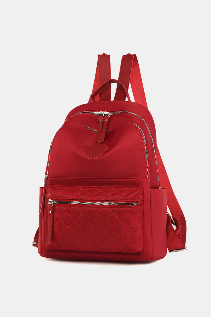 Heart Pattern Oxford Cloth Backpack Trendsi