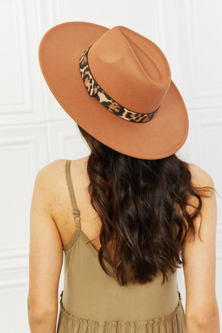 Fame In The Wild Leopard Detail Fedora Hat - Super Amazing Store