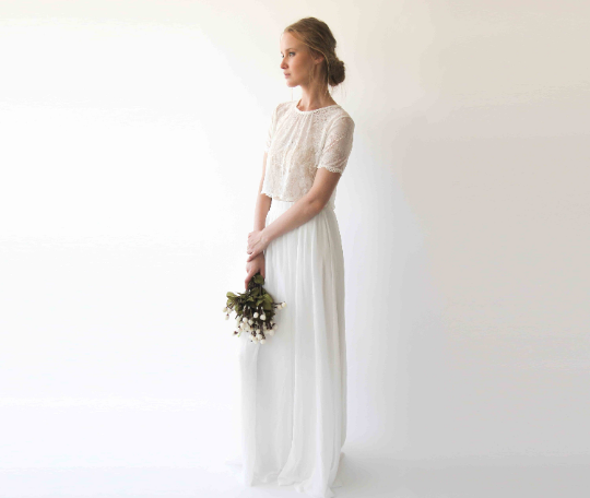 Romantic Style Bridal Chiffon Skirt #3033 - Super Amazing Store