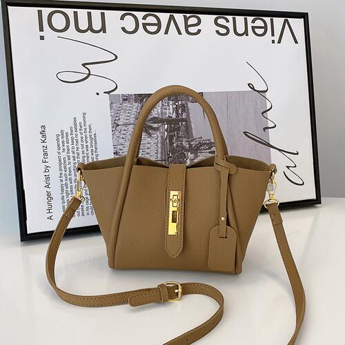 Contrast PU Leather Crossbody Bag Trendsi