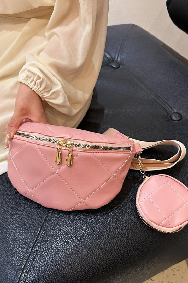 PU Leather Sling Bag with Small Purse - Super Amazing Store