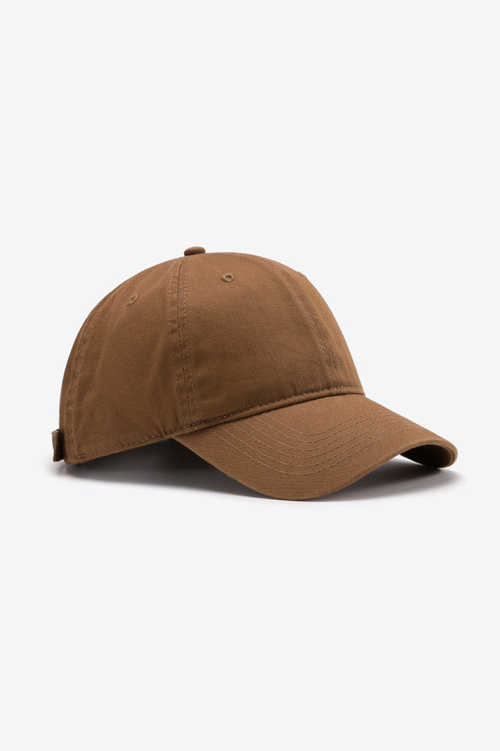 Plain Adjustable Cotton Baseball Cap Trendsi