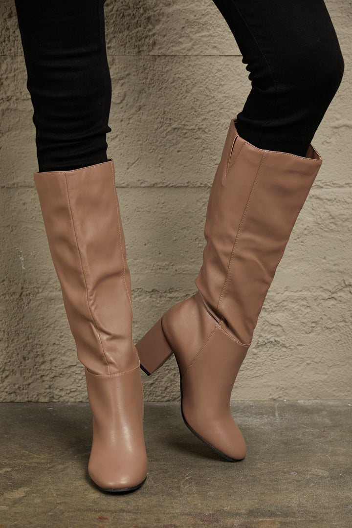 East Lion Corp Block Heel Knee High Boots - Super Amazing Store