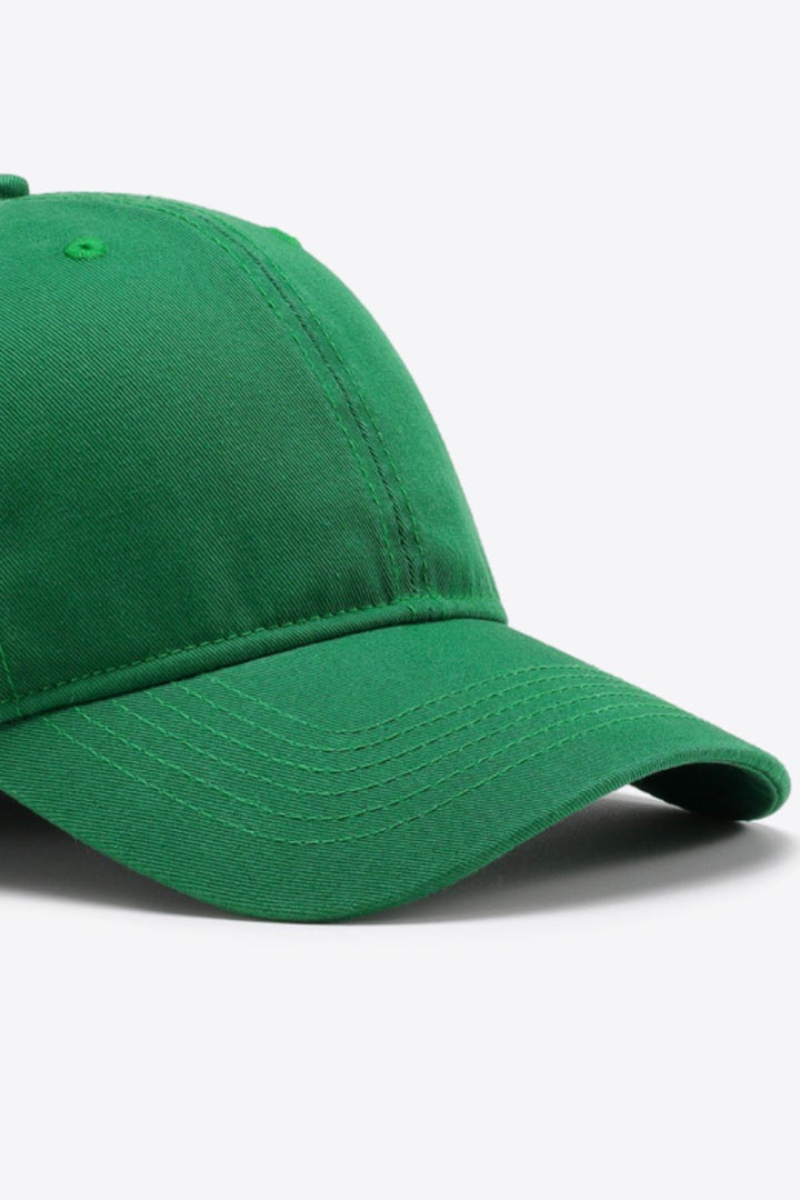 Plain Adjustable Cotton Baseball Cap Trendsi