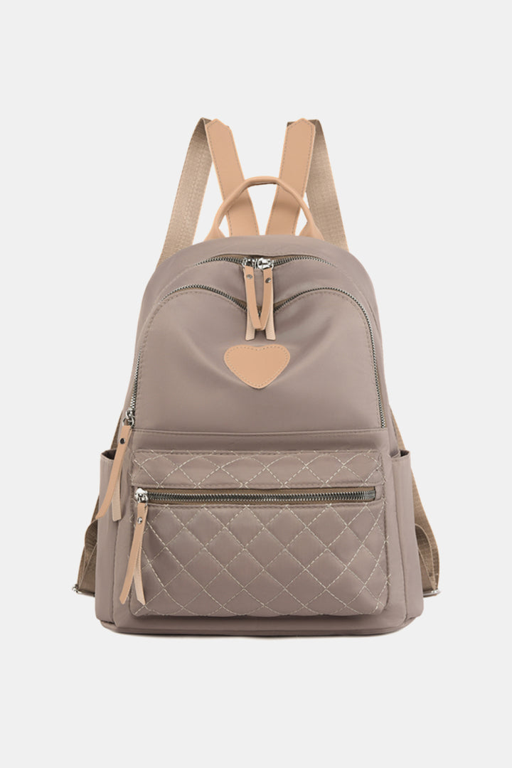 Heart Pattern Oxford Cloth Backpack Trendsi