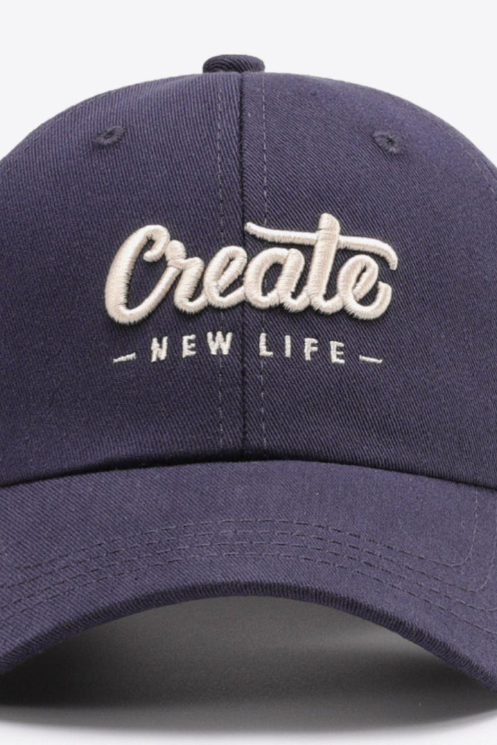 CREATE NEW LIFE Adjustable Cotton Baseball Cap - Super Amazing Store