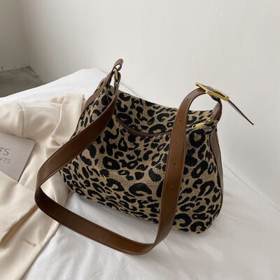 PU Leather Leopard Shoulder Bag Trendsi