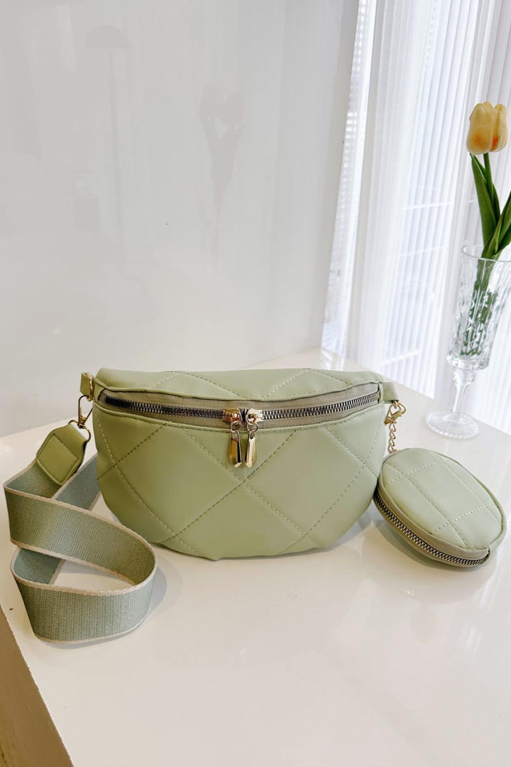 PU Leather Sling Bag with Small Purse - Super Amazing Store