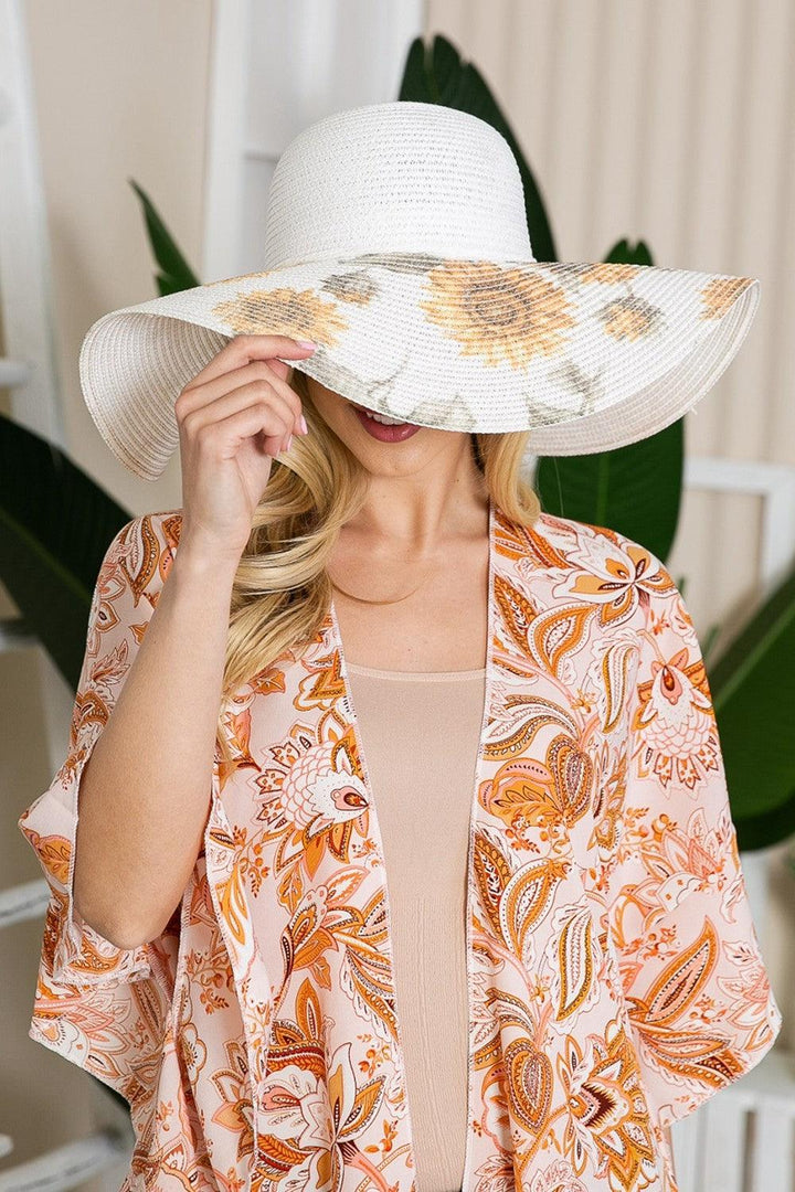 Justin Taylor Sunflower Bow Detail Sunhat - Super Amazing Store