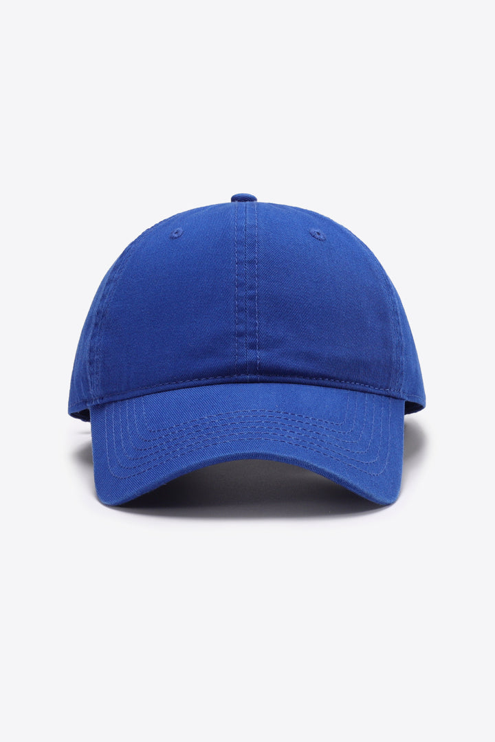 Plain Adjustable Cotton Baseball Cap Trendsi