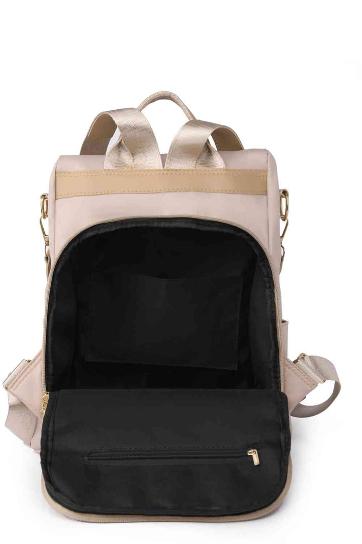 Zipper Pocket Beaded Backpack Trendsi