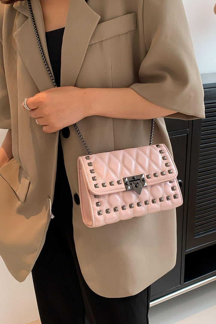 Studded PU Leather Crossbody Bag - Super Amazing Store