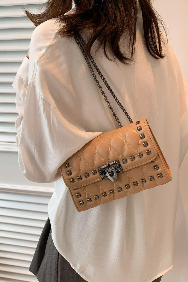 Studded PU Leather Crossbody Bag - Super Amazing Store