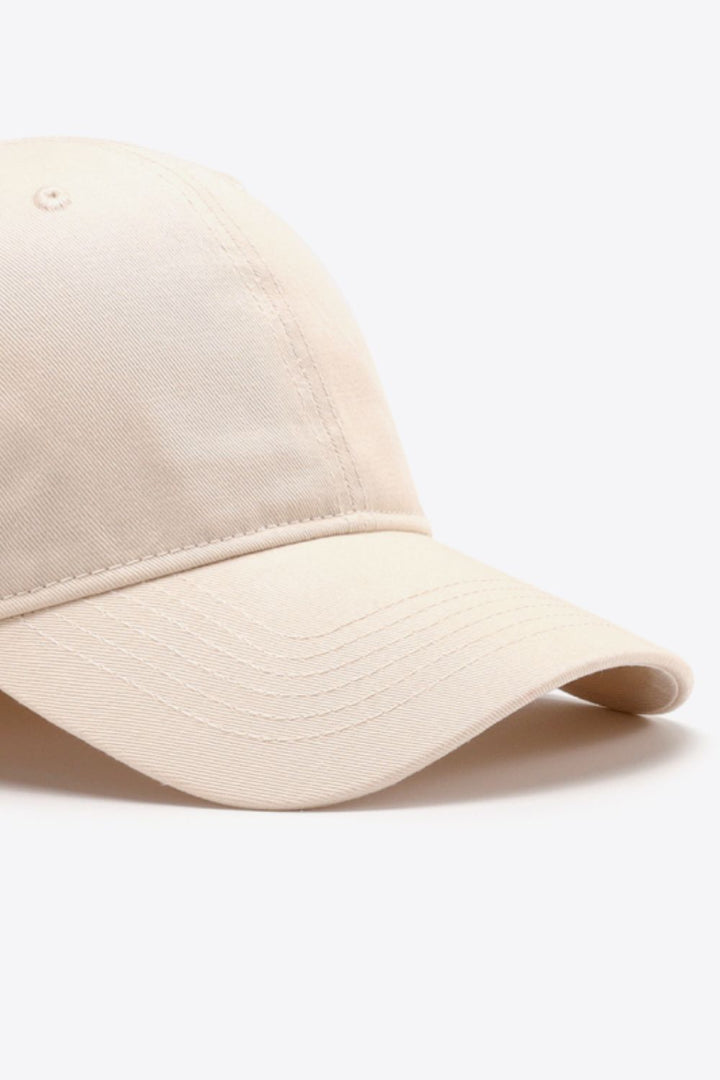 Plain Adjustable Cotton Baseball Cap Trendsi